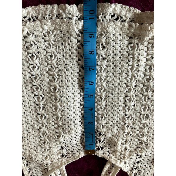 ROXY Shine Your Light Crochet Crop Top Fits Size Small SUMMER SURFER GIRL BEACH - Picture 2 of 6